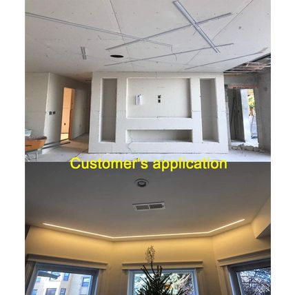 6Pack 6.6FT/2 Meter Plaster in LED Channel,Drywall LED Strip Light Channel,Triml
