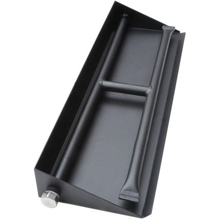 Stanbroil 20.5" Dual Fireplace Burner and Pan, Black Steel