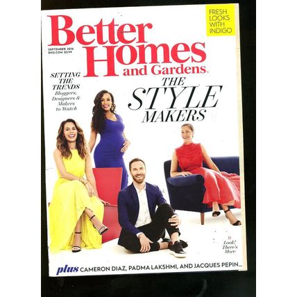 Better Homes and Gardens Mag THE STYLE MAKERS-Cameron Diaz, Padma Lakshmi EXC