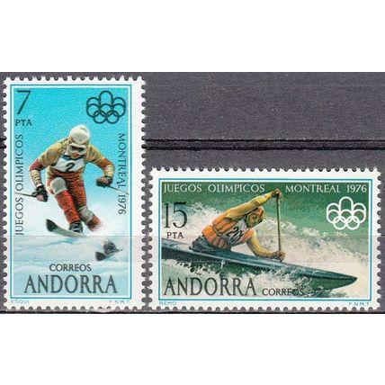 Andorra Español 1976 Michel 103 - 104 Neuf ** Cote (2008) 2.00 € Jeux Montréal