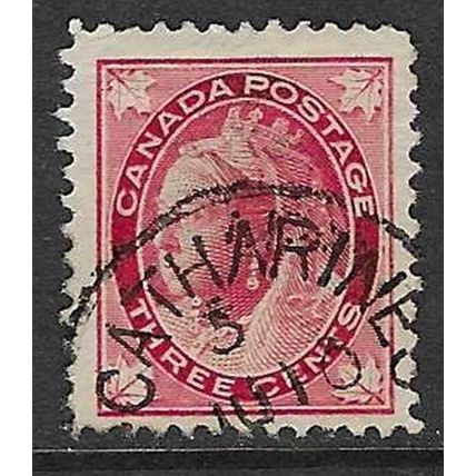 CANADA 1897 QUEEN VICTORIA 3c USED SG145 #2