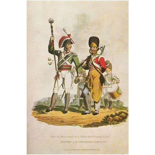 Drum Major & Pioneer 1815 Uniform Postcard (U13369)