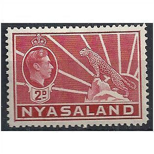 Nyasaland 1942 SG133a 2d Carmine Mounted Mint . . .