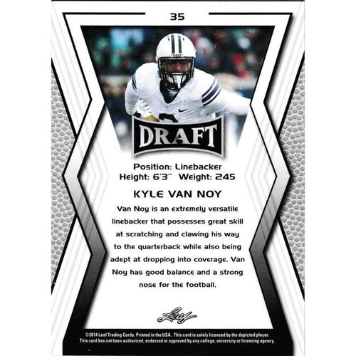 2014 Leaf Draft 35 Kyle Van Noy Detroit Lions