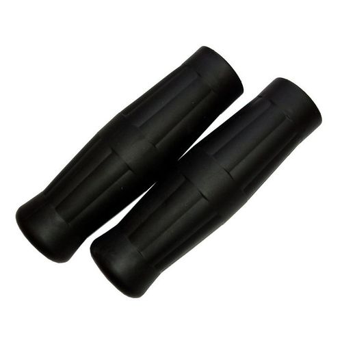 Black Coke Bottle Grip Set BSA Triumph Motorcycle Emgo 42-56640
