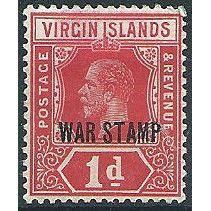 Virgin Islands 1916 SG78 1d Carmine WAR STAMP Mounted Mint ... .