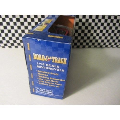 1/18 SCALE MAISTO ROAD & TRACK HONDA NR MOTORCYCLE RED SILVER BLACK STEERABLE
