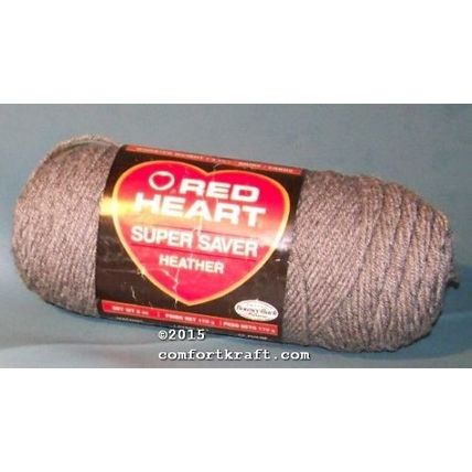 Red Heart Super Saver Heather Worsted Yarn Gray Heather 0400