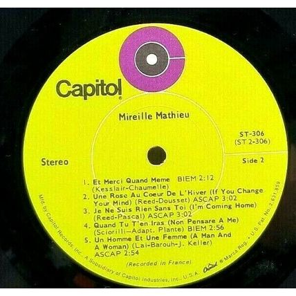 1969 Mireille Mathieu (Self Title) Mireille Mathieu LP Vinyl Record Album (P1)