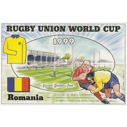 Romania Ravenhill Park Stadium Rugby World Cup Uniform Postcard