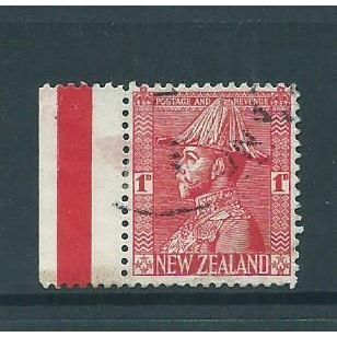 new zealand heads booklet stamp with bars on selvage used sg468 sg 468