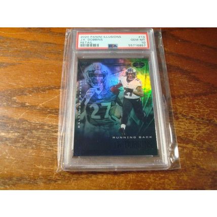 2021 Panini Illusions, Graded Gem Mint 10, J.K. DOBBINS Rc, Ravens, Retail