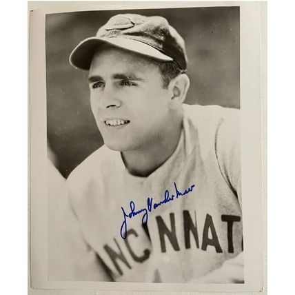 Johnny Vander Meer Signed Autographed Vintage Glossy 8x10 Photo Cincinnati Reds