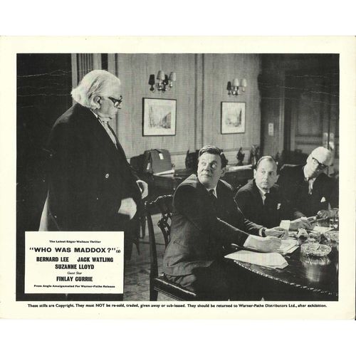 WHO WAS MADDOX? (Edgar Wallace Series) Bernard Lee 1964 F-O-H Stills Set (8)