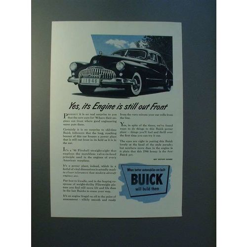 1946 Buick Fireball Straight-Eight Car Ad - Out Front