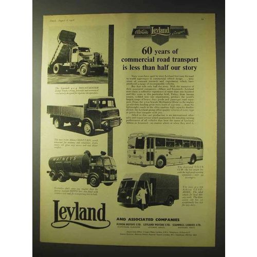 1958 Leyland Truck Ad - Hippo, Tiger Cub, Claymore