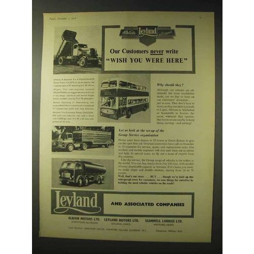 1958 Leyland Truck Ad - Mountaineer, Atlantean, Beaver