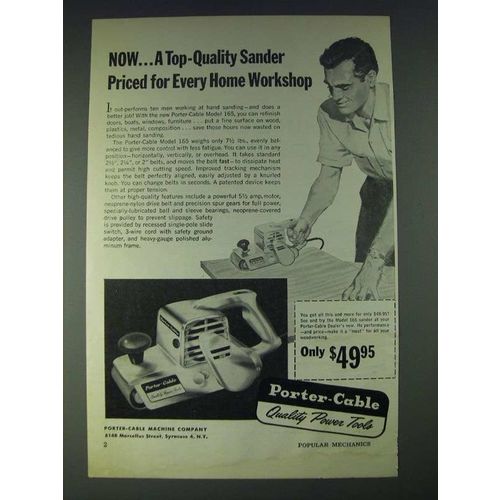 1958 Porter-Cable Model 165 Sander Ad
