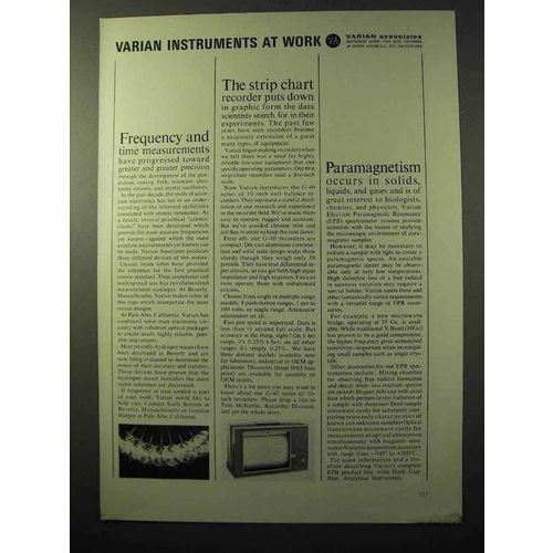1964 Varian Instruments Ad - G-40 Recorders