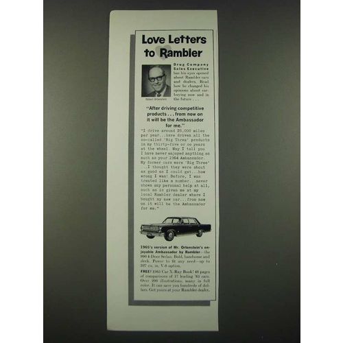 1965 Rambler Ambassador 990 4-Door Sedan Ad - Love Letters