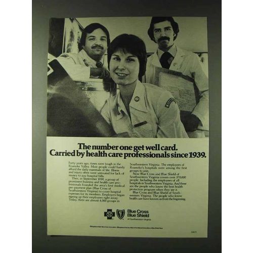 1979 Blue Cross Blue Shield Insurance Ad - Get Well