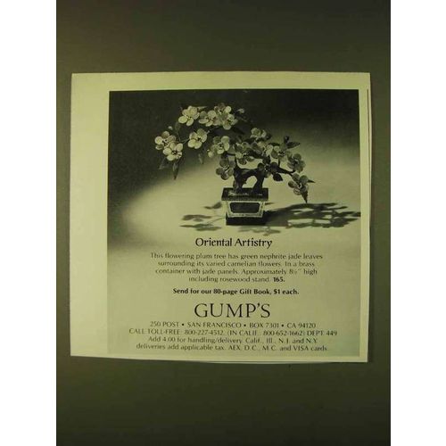 1979 Gump's Flowering Plum Tree Ad - Oriental Artistry