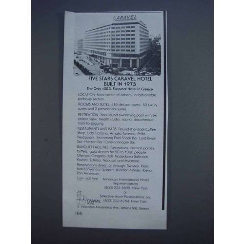 1980 Caravel Hotel Ad - Five Stars Built in 1975