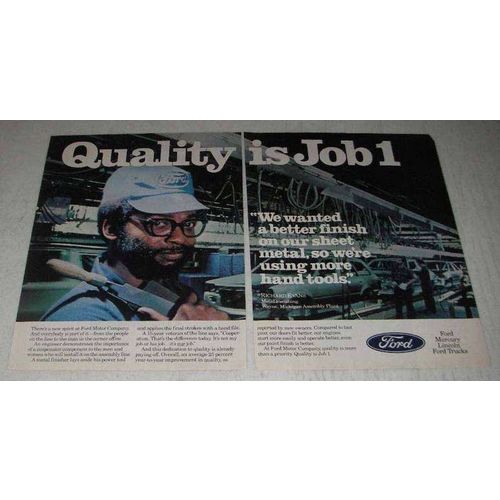 1981 Ford Motor Company Ad - Quality is Job 1