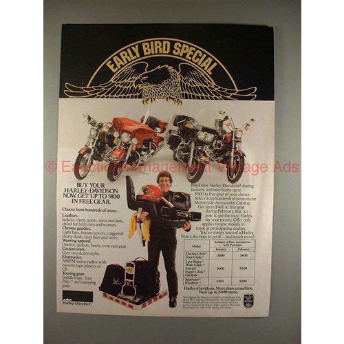 1981 Harley Davidson Motorcycle Ad, Early Bird Special!