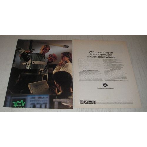 1991 Rockwell International Ad - counting on Brian to produce a Nobel Prize