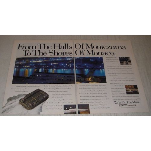 1991 Textron Lycoming Ad - From the halls of Montezuma to the shores of Monaco