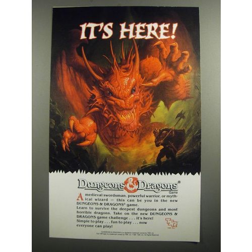 1991 TSR Dungeons & Dragons Game Ad - It's here