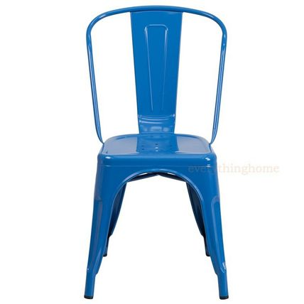 Tolix Blue Metal Steel Stack Dining Chair Commercial Quality 1-4 Unit Discounts