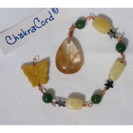 Chakracord Handmade Gemstone Pendulum Astral Travel Dowsing 8.5 Inches