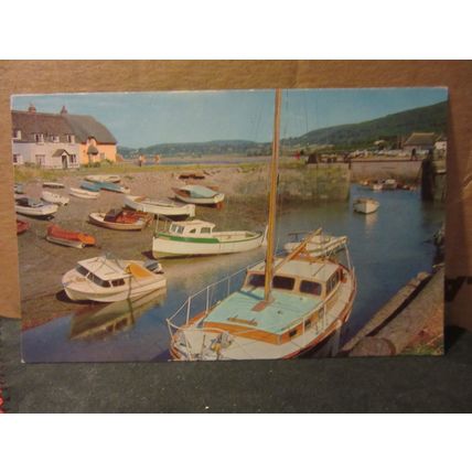 INNER HARBOUR, PORLOCK WEIR, SOMERSET unused postcard =