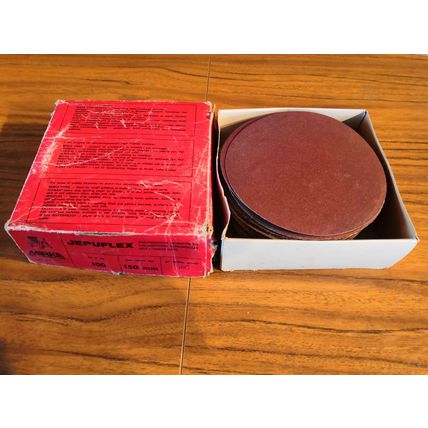 92 x Mirka Jepuflex 150mm Heavy Duty Metal Sanding Discs, Grit 180, No:- 66850