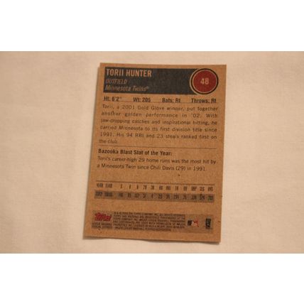 Torri Hunter 2003 Bazooka MINI NO. 48