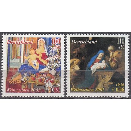Deutschland 2001 Michel 2226 - 2227 Neuf ** Cote (2011) 3.20 € Noël Peintures