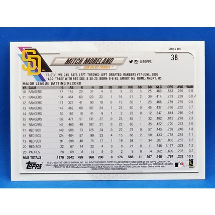 2021 Topps #38 Mitch Moreland