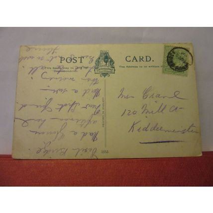 RHEIDOL VALLEY, FALLS & STAG, CEREDIGION used postcard E T W Dennis 1908? pm =