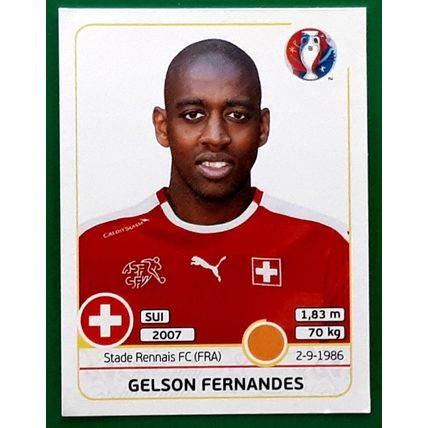 PANINI UEFA EURO 2016 Gelson Fernandes Rennes Switzerland #114x