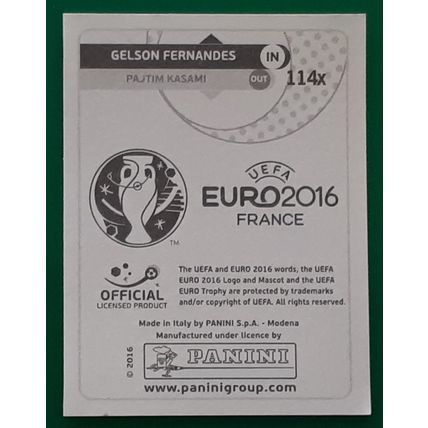 PANINI UEFA EURO 2016 Gelson Fernandes Rennes Switzerland #114x