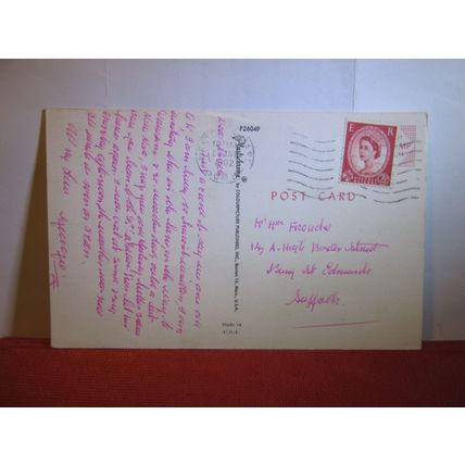 SAUCY SEASIDE POSTCARD used 1962 postmark drunk, room spinning #