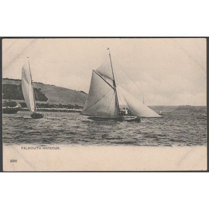 Falmouth Harbour, Cornwall, c.1902 - Blum & Degen Postcard