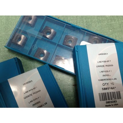 LOT 40 INGERSOLL LNE425-0F7 CARBIDE INSERTS,GRADE IN2005,589R,LNE425-F7,SJ