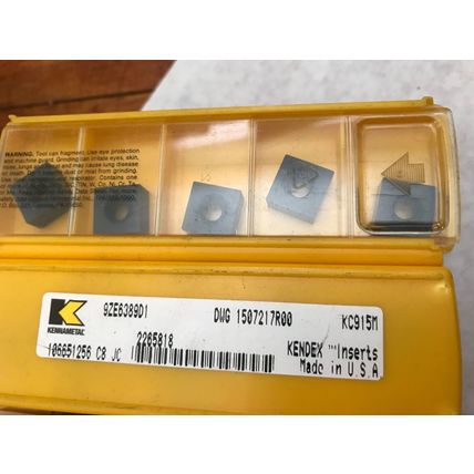LOT 100 KENNAMETAL 9ZE6389D1,DWG 1507217R00 KC915M CARBIDE INSERTS,EJ