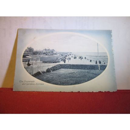 THE PROMENADE & GARDENS, HORNSEA, YORKSHIRE used antique postcard =