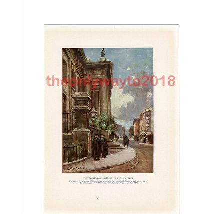 Clarenendon Building, Broad Street, Oxford, Book Illustration (Print), 1911