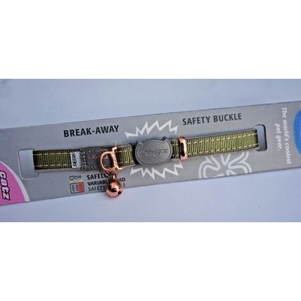 ROGZ URBAN Safety Breakaway Cat Collars With Soft Back & Rose Gold Detail & Tags