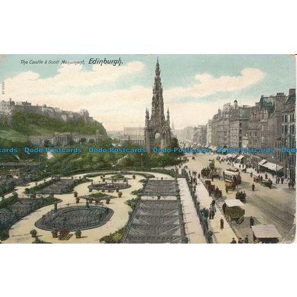 R155107 The Castle and Scott Monument. Edinburgh. Hartmann